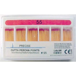 Gutta Percha Points (28mm) color coded #55