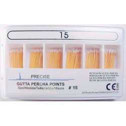 Gutta Percha Points (28mm) color coded #15
