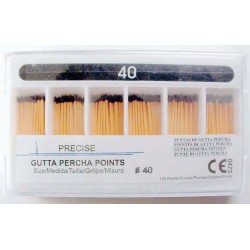 Gutta Percha Points (28mm) color coded #40