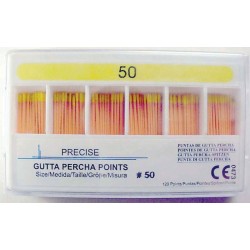 Gutta Percha Points (28mm) color coded #50