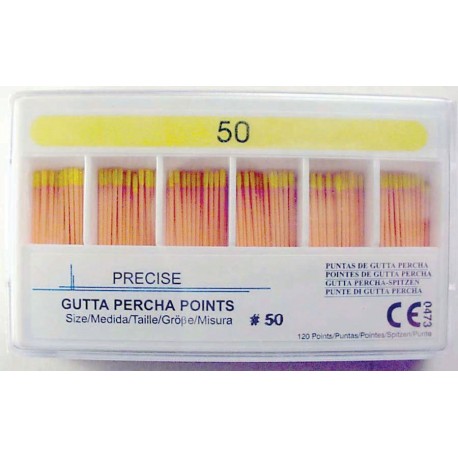 Gutta Percha Points (28mm) color coded #50