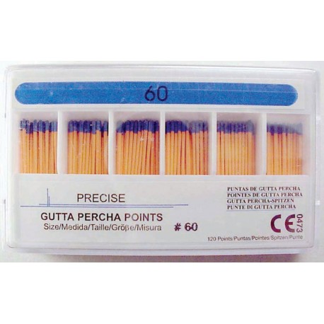 Gutta Percha Points (28mm) color coded #60