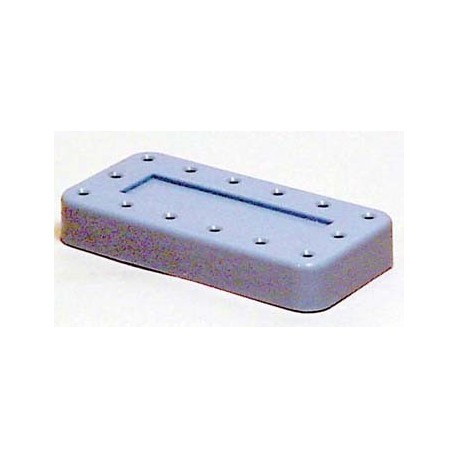 Magnetic bur block & lid - large - (blue) (holds 14 FG | RA)