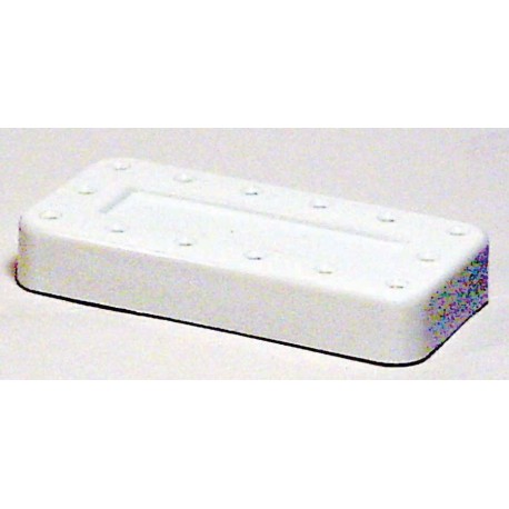 Magnetic bur block & lid, large, (white) (holds 14 FG | RA)