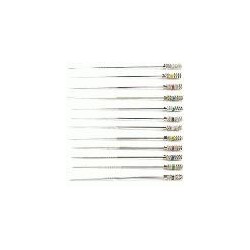 H-Files (60mm) Set of 12 assorted (15 - 80, 1 ea.)