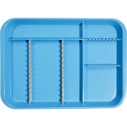 Set-up tray - divided (blue)