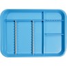 Set-up tray - divided (neon blue)